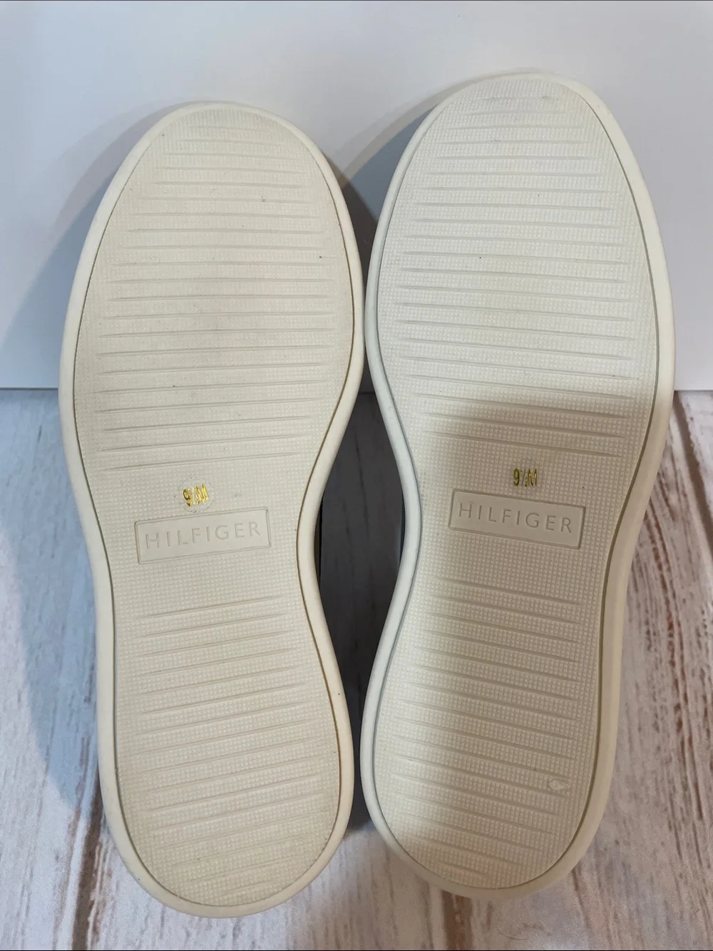 Tommy Hilfiger Men's Gray Slip-On Loafers with White Sole